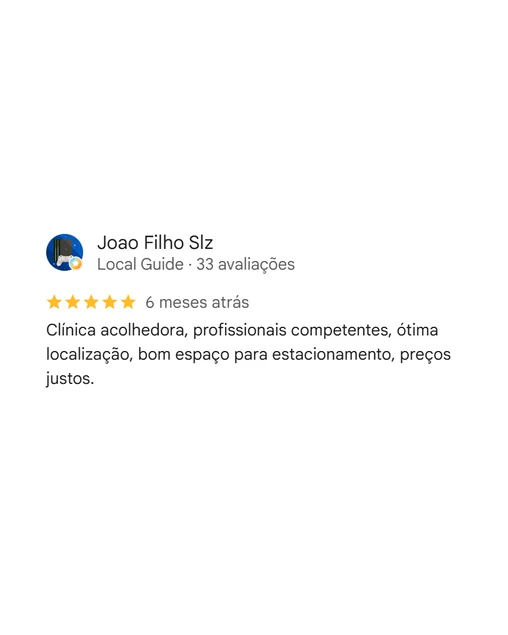 Avaliação de cliente no Google sobre a Cristal